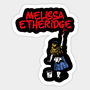 melissa and paint girl Sticker